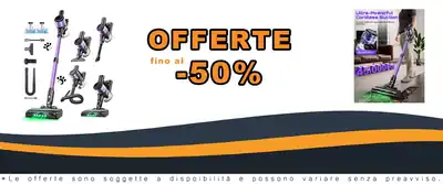 Aspirapolvere Cordless Multiuso 10 Funzioni Potente LED Anti-intreccio
