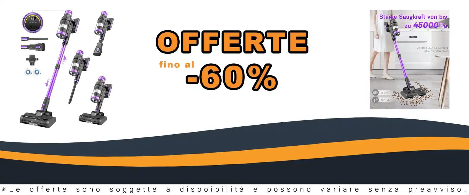 Succhiapianti a batteria 550W, 3 livelli pressione, rifiutato anti-intreccio