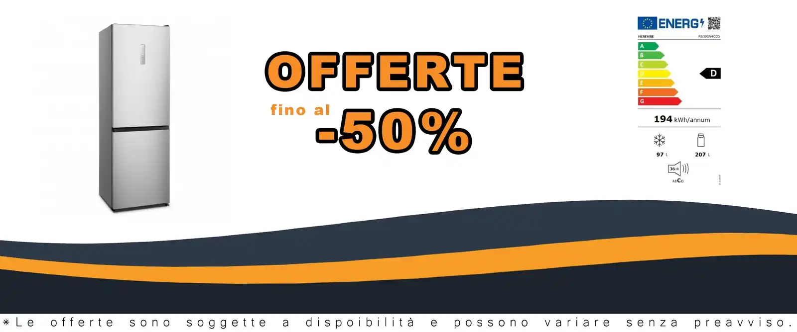 Refrigeratore combi no frost 304 L silenzioso