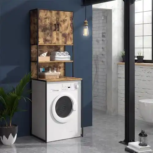 Fyrk Lavatrice Rustico in Rovere/Nero 64x189 cm - Dettaglio