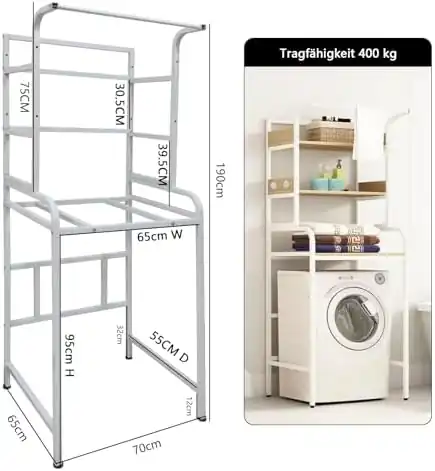 Gechee per Lavatrice - Scaffale 3-Layer 400 kg - Dettaglio