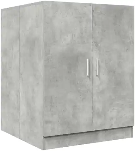 cement grey lavatrice con ante e scomparti in bagno 70x71x91cm