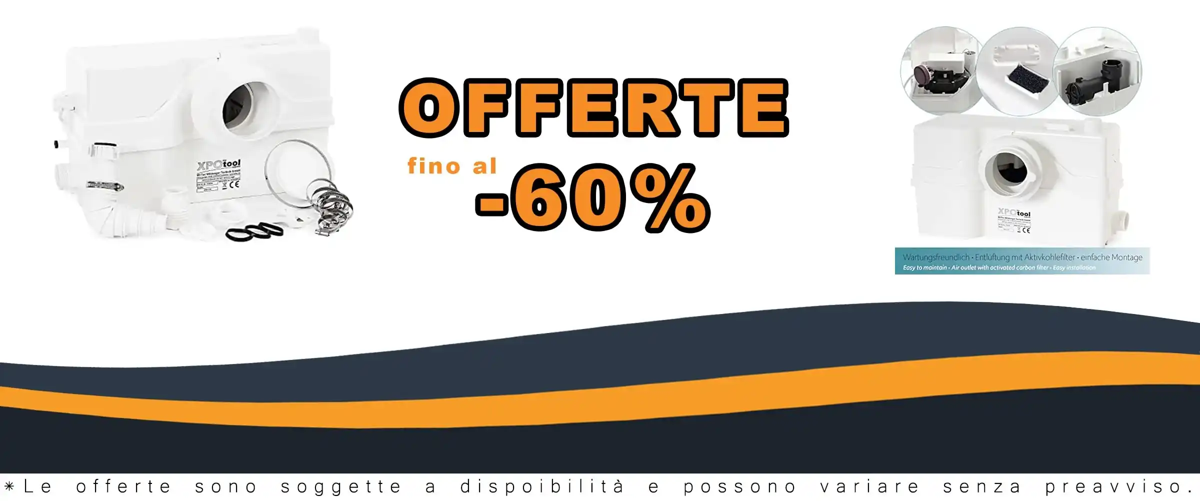 Pompa di scarico acqua reflua da 800W con trituratore toilet