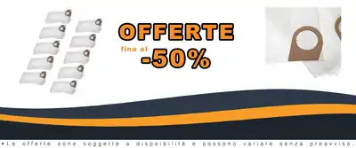 50x Sacchetto Compatibile per Bosch GAS 1000 RF Aspirapolvere