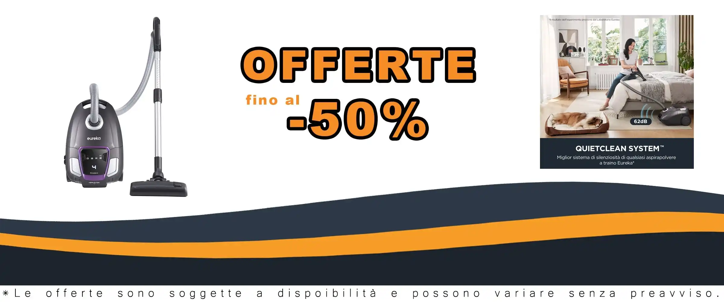 Vacuum cleaner Eureka Nen300 per pavimenti parquet, moquette e piastre, silenzioso 62 dB(A)